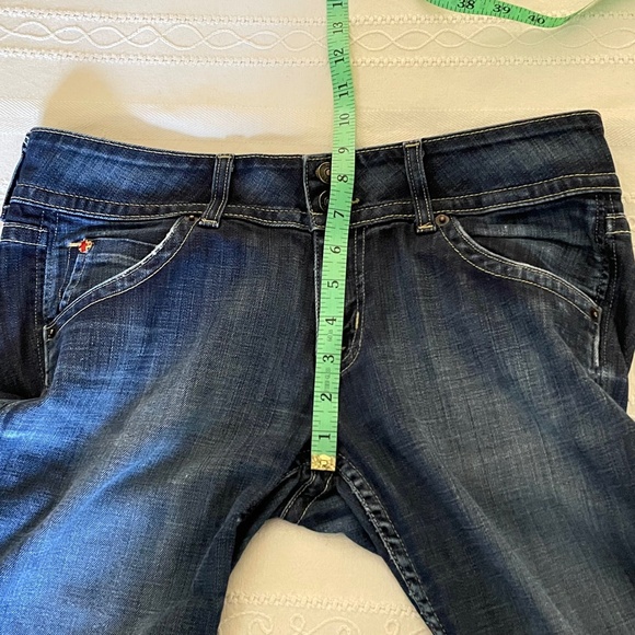 Hudson Dark Blue Signature Bootcut Flare Jeans Women's Size 29 Mid Rise Retro - Picture 13 of 16